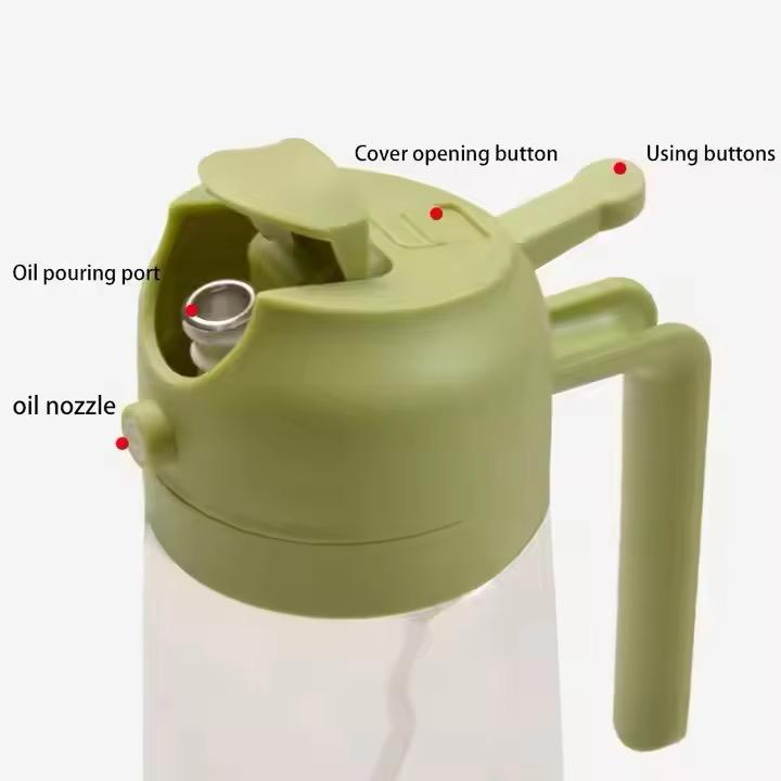 500ml Glass Oil Sprayer Bottle | Fine Mist Cooking Oil Spray Jug for Kitchen