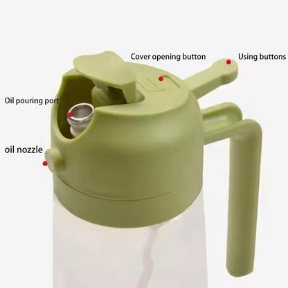 500ml Glass Oil Sprayer Bottle | Fine Mist Cooking Oil Spray Jug for Kitchen
