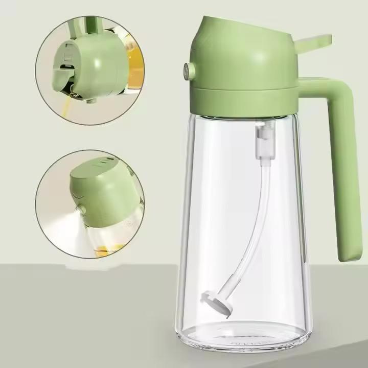 500ml Glass Oil Sprayer Bottle | Fine Mist Cooking Oil Spray Jug for Kitchen