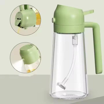 500ml Glass Oil Sprayer Bottle | Fine Mist Cooking Oil Spray Jug for Kitchen