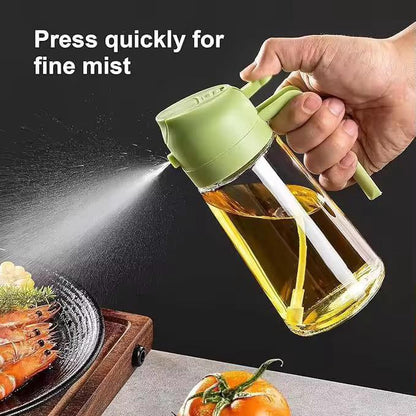 500ml Glass Oil Sprayer Bottle | Fine Mist Cooking Oil Spray Jug for Kitchen