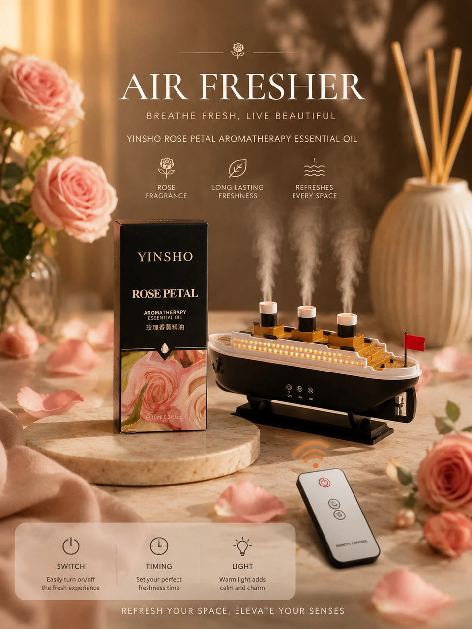 VZOIR Titanic Ship Humidifier lifestyle shot