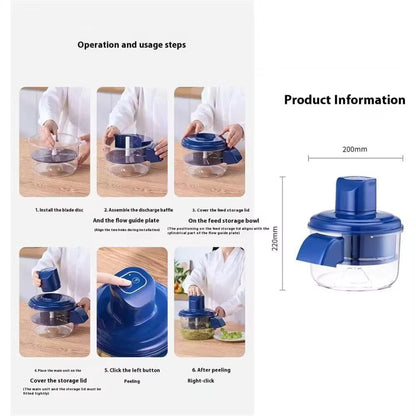 Electric Fruit Peeler Machine | Automatic 5-Blade Fruit Peeler