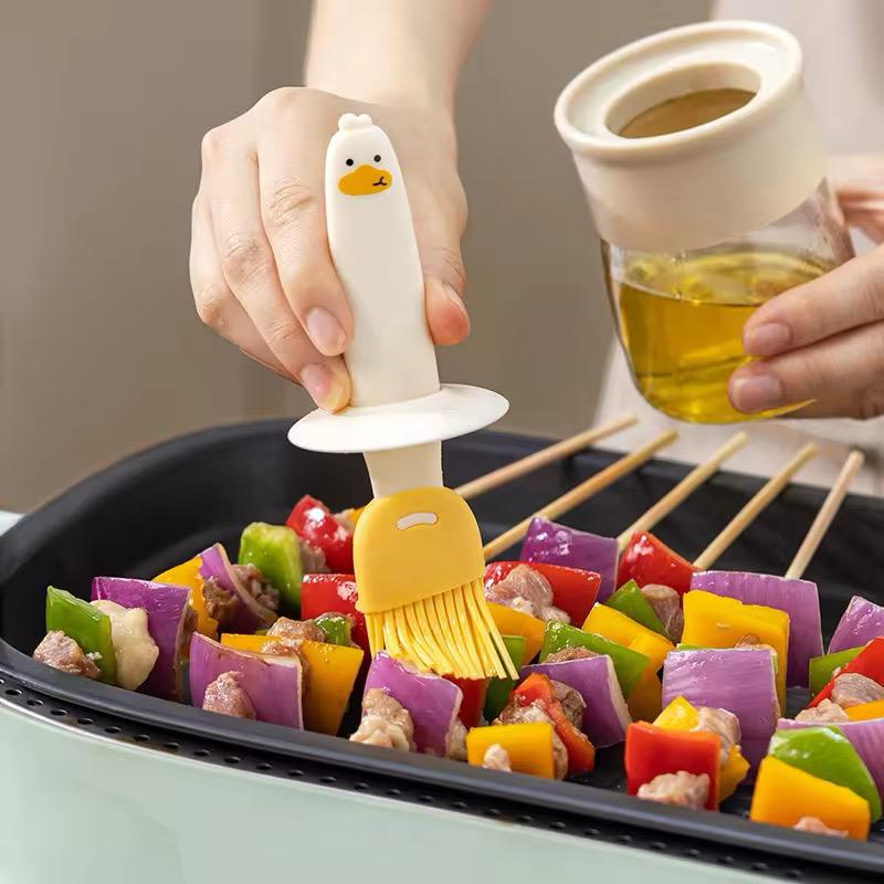 Silicone Oil Brush with Dispenser Bottle | Kitchen Oil Brush