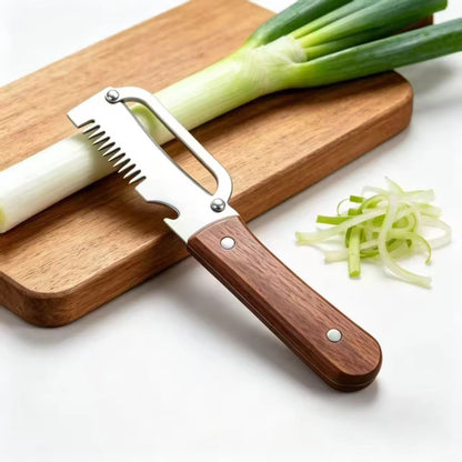 Premium Multi-Functional Vegetable Peeler with Wooden Handle (Pack of 2)