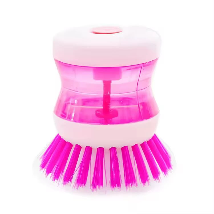 Multi-Purpose Dishwashing Scrubber Brush with Liquid Soap Dispenser (Pack of 4)