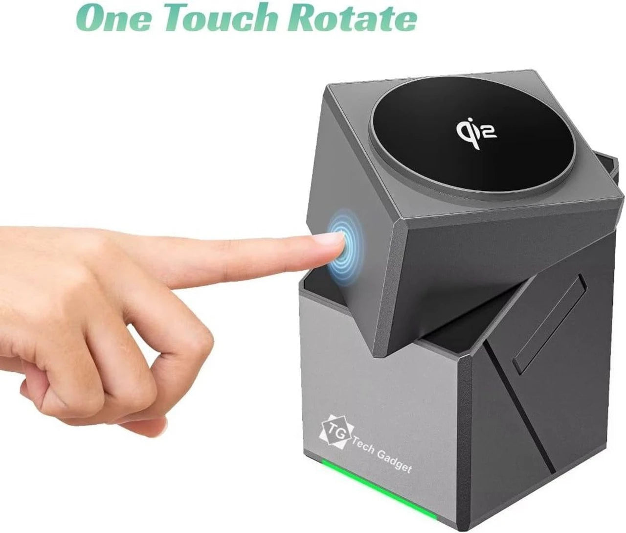 VZOIR VZ7 Qi2 wireless charging station one touch rotate