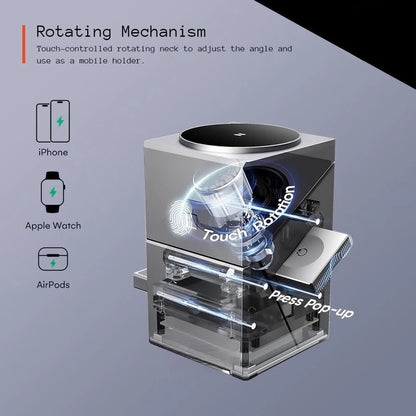 VZOIR VZ7 rotating mechanism and press pop-up Apple Watch charger